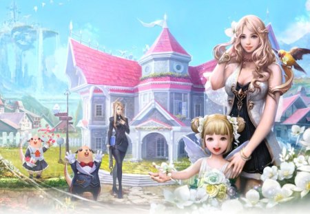 Aion - fantasy, game, castle, aion