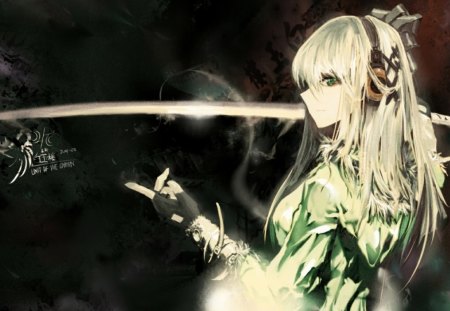 Unit of the Garden - anime, sword, girl, dark