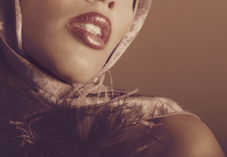 * Lips * - woman, style, lady, hot, lips, sensual, scarf, with, charming