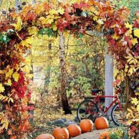 fall garden decoration