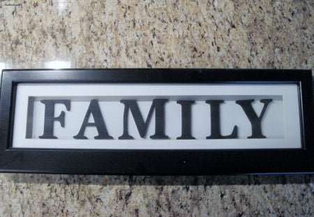 Family first - black, white, family, brown