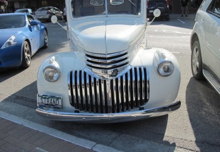 1940 Chevrolet - nickel, cream, headlights, Photography, Chevrolet