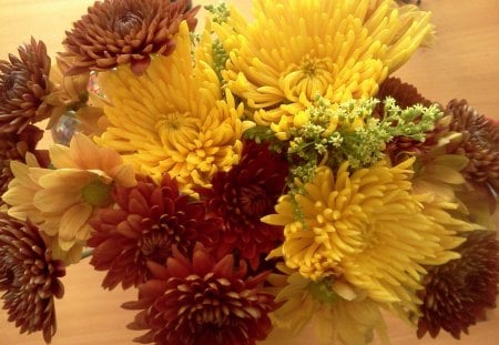 Fall Flowers - gold, yellow, orange, maroon