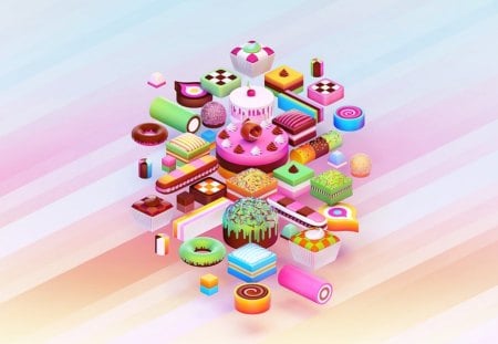 Something Sweet - candies, cake, cool, sweet