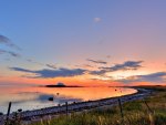 sea coast at sundown