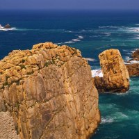 rugged sea coast cantabria spain