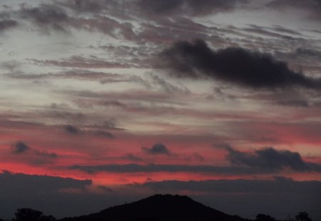 Sky Dawn - sky, hill, dawn, clouds