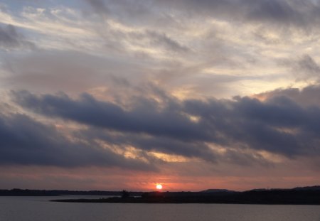 River Sunrise - sky, clouds, river, water, sunrise