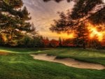 golf sunset hdr