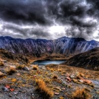 stunning mountain lake hdr