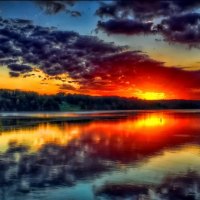 Grey clouds sunrise