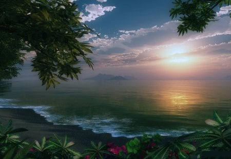 Paradise - cg, nature, exotic, sea, paradise