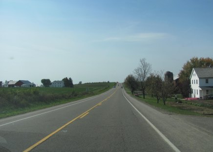 Country Road - country road, amish, amish country, road, old school, country