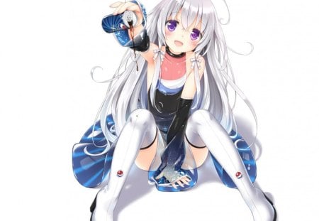 Silver Hair Beauty - beauty, girl, wall, anime, new