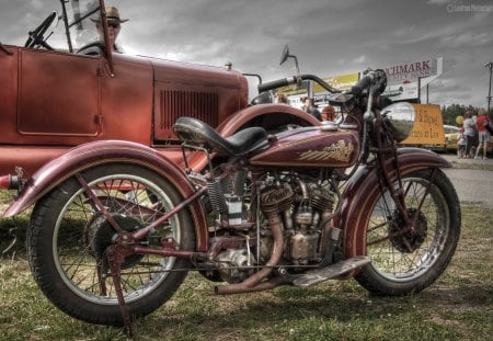 indian motorcycle - vintage, ndian, wallpaper, motorcycle, old