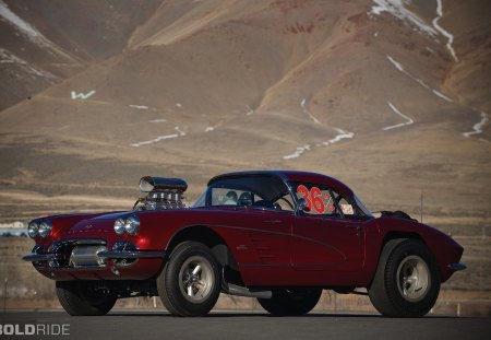 Chevy - vette, car, red, chevy