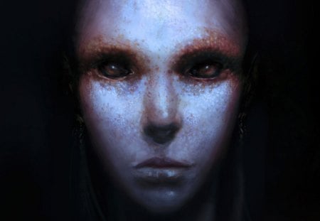 Dark - artistic, fantasy, face, dark