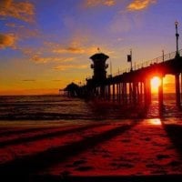 Sunset at Huntington Beach Pier