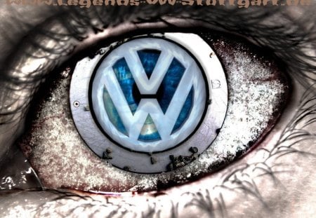 volkswagen eyes - logo, open, hot, eye, volkswagen