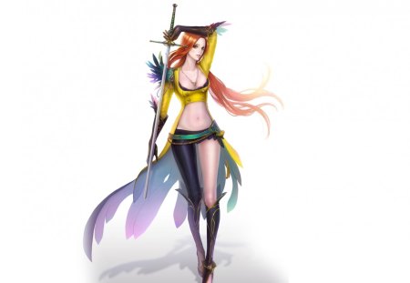 Fantasy Warrior - anime, girl, cute, pretty