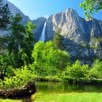 Mountain waterfall