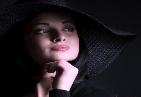 A Striking Glance - glance, hat, actress, model