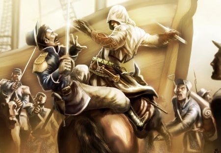 assassin's creed - connor, assassin, 1080p, assassins creed iii, ubisoft, hd, battle, epic, game