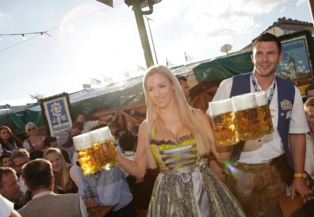 Jordan Carver-Oktoberfest - crowd, beer, model, babe