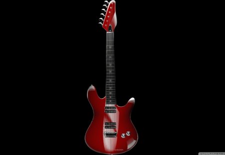 guitar - music, play, guitar, red