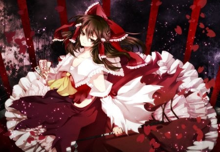 Beauty Reimu New Wall - game, anime, girl, beauty, touhou, classic, reimu, new, wall