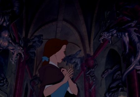 A bit overwhelmed by the decor (2) - animation, belle, decor, beauty, disney, beast, castle