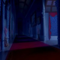 Nice shot of the hall outside Belle's room