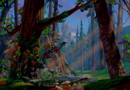 Prologue shot 1 - beauty, prologue, forest, beast, disney, animation