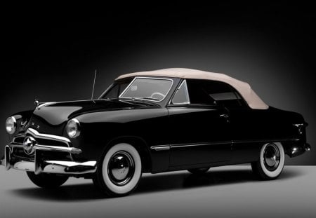 1949 Ford Convertible - 49, black, convertible, car, vintage, old, classic, 1949, ford, custom, antique