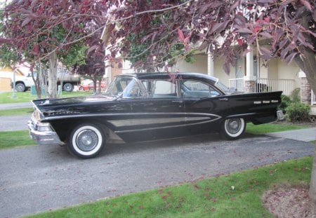 1967 Ford Fairlane 500 hardtop - black, Ford, white, tires, photography