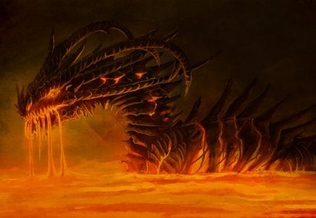 Fire Dragon - cg, fantasy, dragon, fire