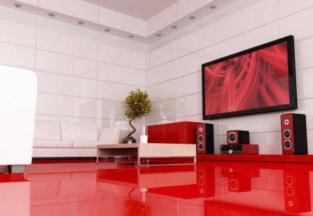 BEAUTIFUL RED LOUNGE - hot, hd, nice, interior, cool, wallpaper