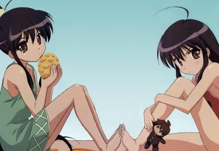 Two Shanas - shakugan no shana, anime, melon pan, shana