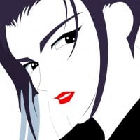 close cowboy bebop faye valentine multichromatic vector