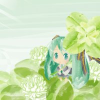 chibi hatsune_miku multichromatic vocaloid