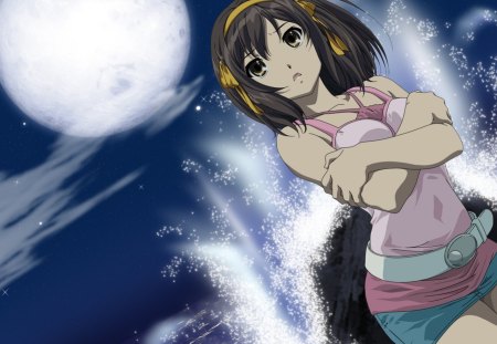 moon photoshop suzumiya haruhi suzumiya haruhi no yuutsu - photoshop, moon, suzumiya-haruhi, suzumiya-haruhi-no-yuutsu