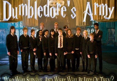 Dumbledores Army - dumbledore, hermione, harry potter, army