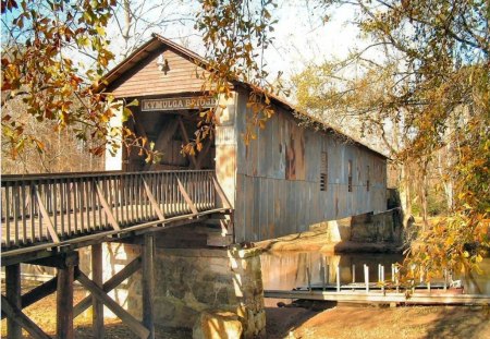 Kymulga Bridge - covered bridge, alabama bridges, old south