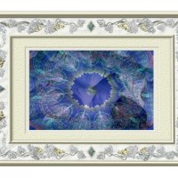 Framed Dream Catcher Blue Ice Cave