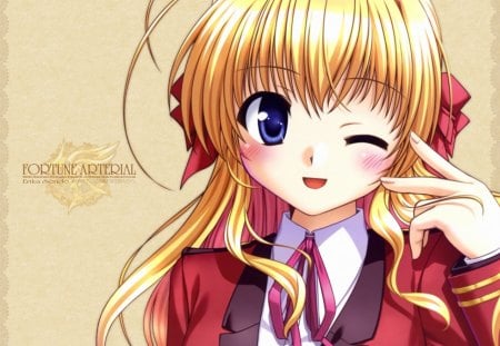 Erika - fortune arterial, blonde, erika, anime