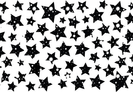 Artistic Stars - white, vector, art, stars, black and white, black, artistic