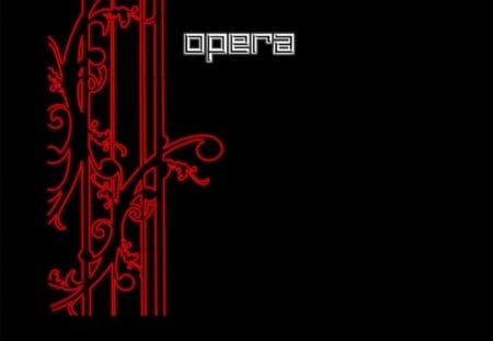 Opera - black, lines, design, red