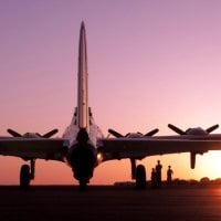 B17 Flying Fortress at dusk