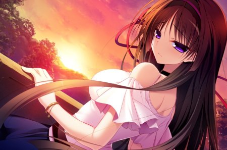 Kuchifusa Yogiri - game, pure girl, cg art, girl, beauty, new, wall