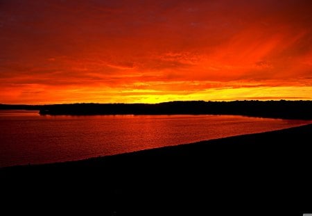 Rouge - evening, rouge, sunset, reflection